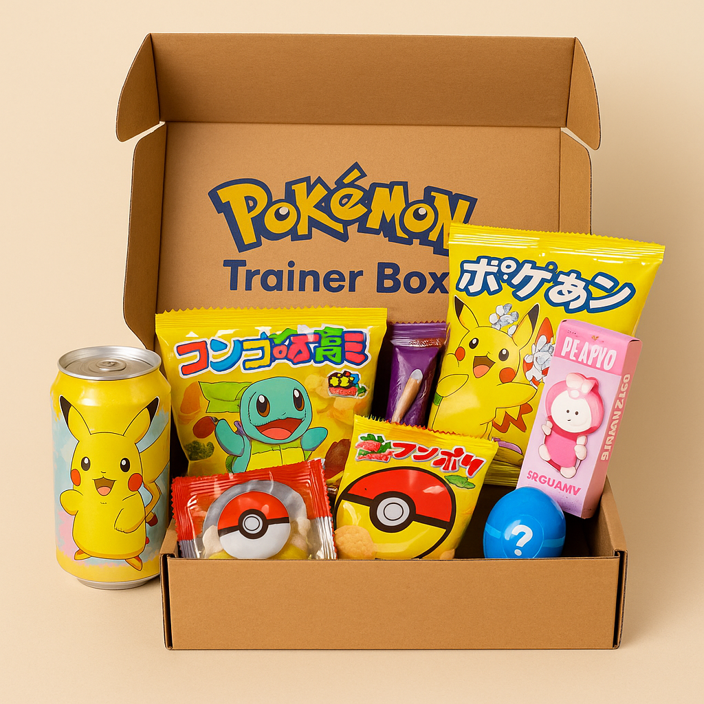 Pokémon Trainer Box – Caja Pokémon con snacks y dulces japoneses