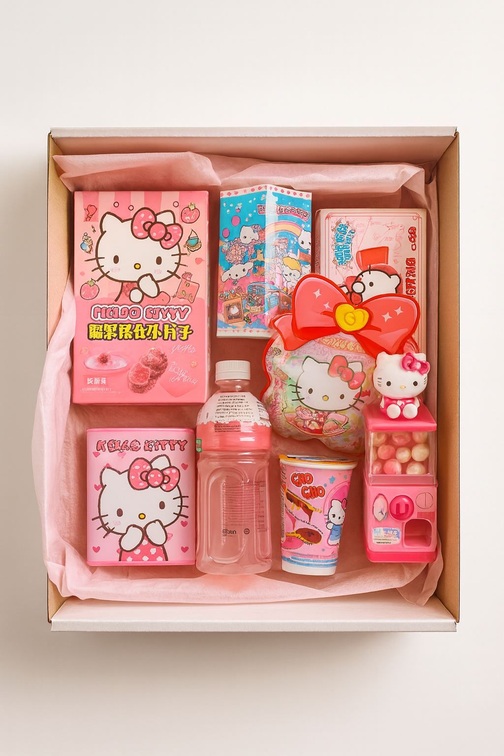 Hello Kitty Kawaii Box – Caja Sanrio con dulces, gominolas y bebida kawaii