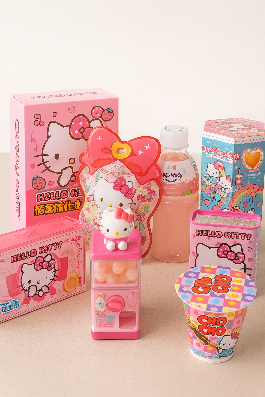 Hello Kitty Kawaii Box – Caja Sanrio con dulces, gominolas y bebida kawaii