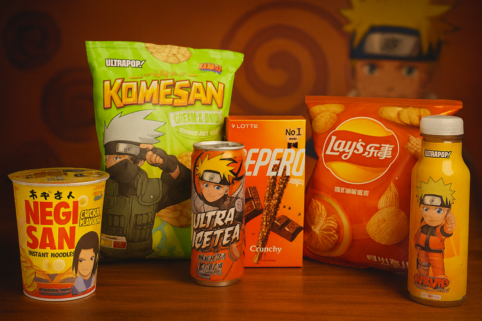 Ninja Snack Box – Caja Naruto con snacks, bebida y dulces japoneses