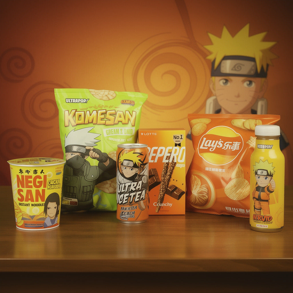 Ninja Snack Box – Caja Naruto con snacks, bebida y dulces japoneses