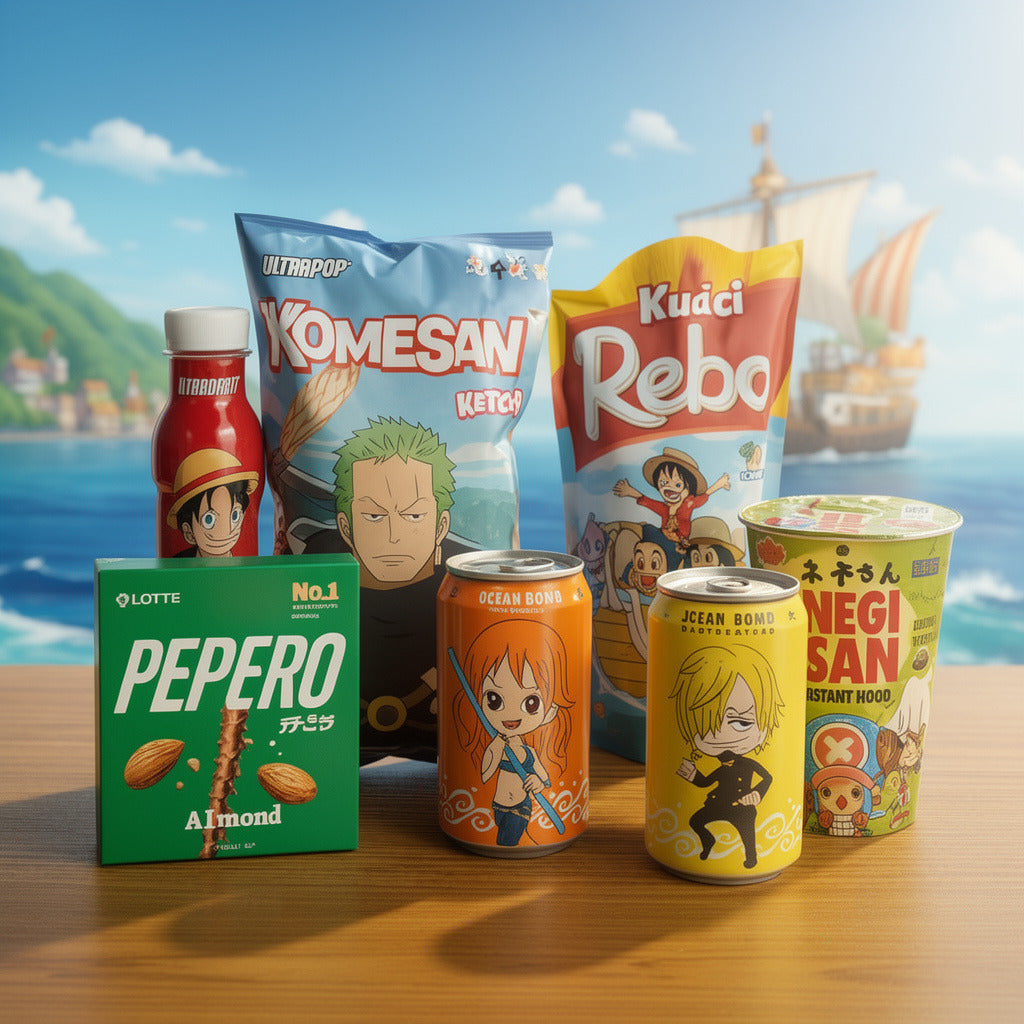 One Piece Adventure Box – Caja One Piece con snacks y bebidas japonesas