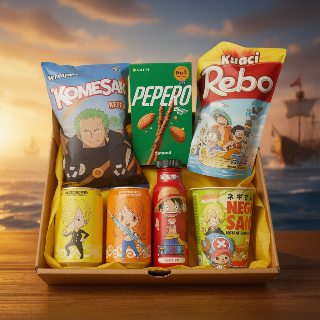 One Piece Adventure Box – Caja One Piece con snacks y bebidas japonesas